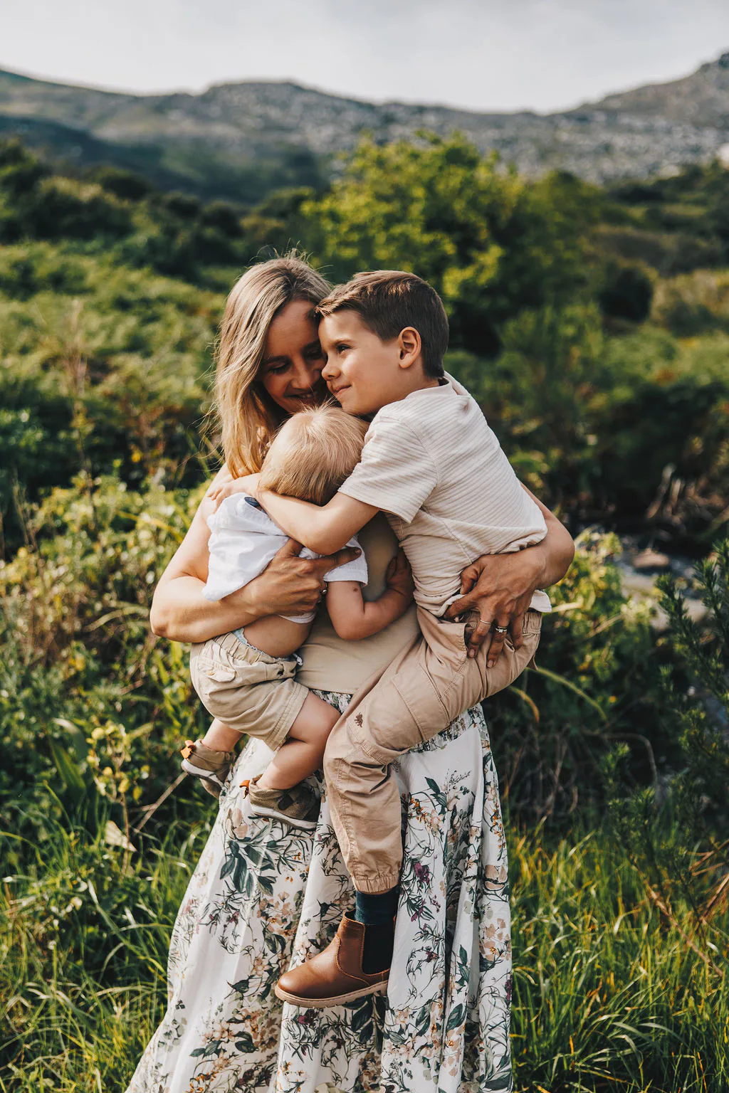 Nicole of Beyond Their Dreams with her two children
